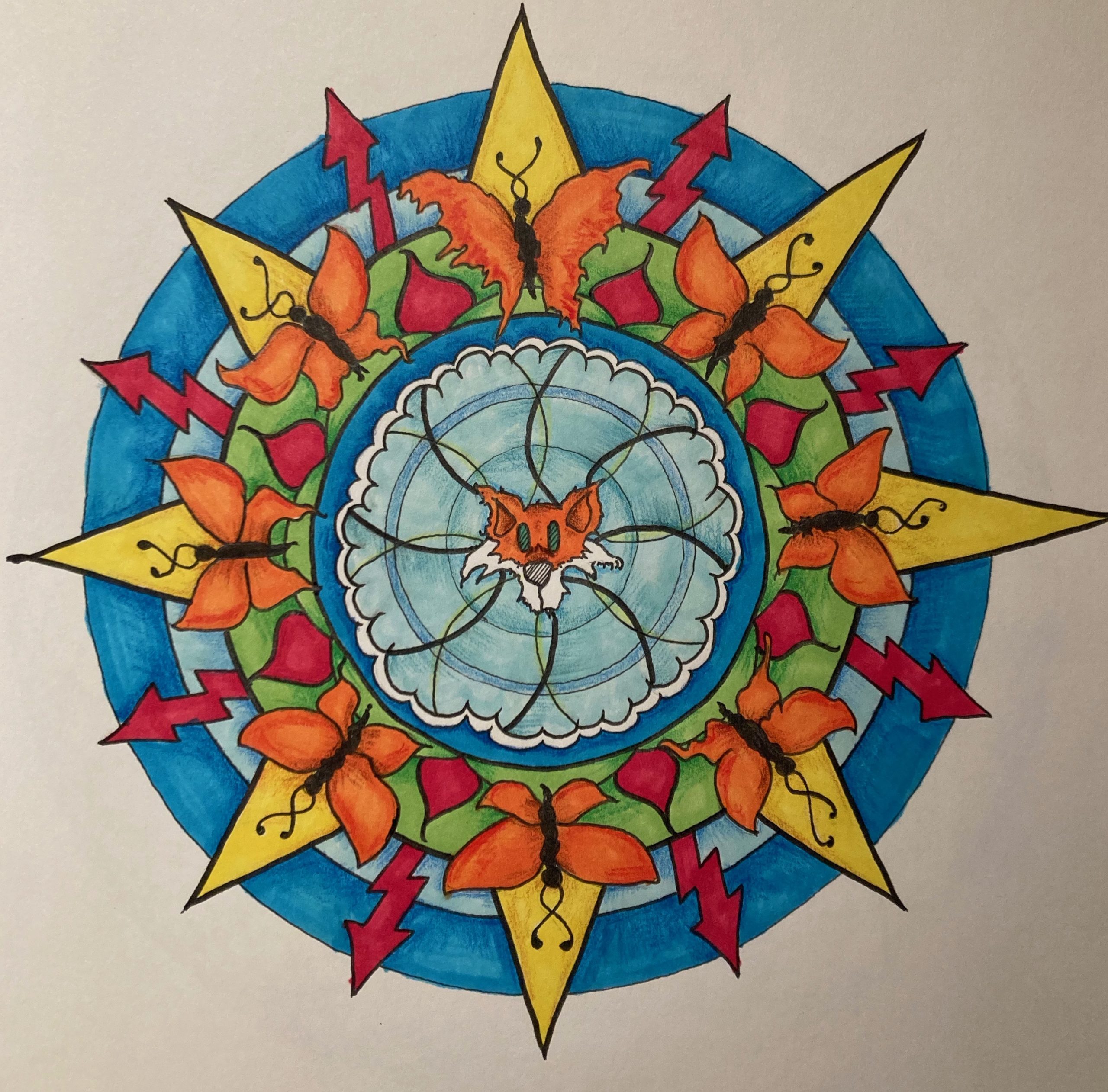 A drawing of the Fox Mandala